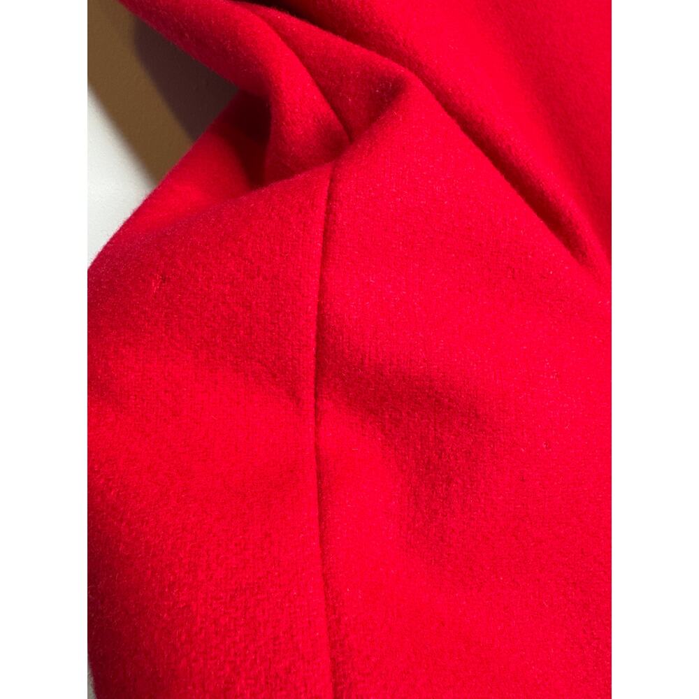 1980s Casual Corner Red Wool Long Coat Made in USA medium - Large - Picture 16 of 16